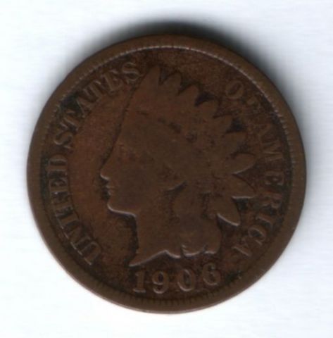 1 цент 1906 г. США
