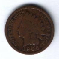 1 цент 1906 г. США