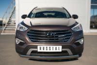 Защита переднего бампера d75х42 (дуга) HYUNDAI SANTA FE GRAND 2014