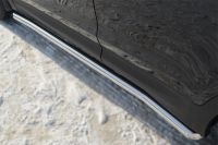 Пороги труба d63  (вариант 1) HYUNDAI Santa Fe 2012