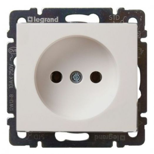 Розетка без заземления Legrand Valena белая 774416