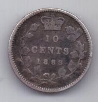 10 центов 1888 г. Канада(Великобритания)