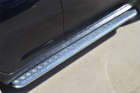 Пороги труба  d42 с листом (вариант 2) KIA SPORTAGE 2013-