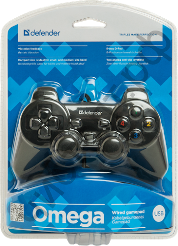 Геймпад DEFENDER Omega USB, 12 кнопок, 2 стика