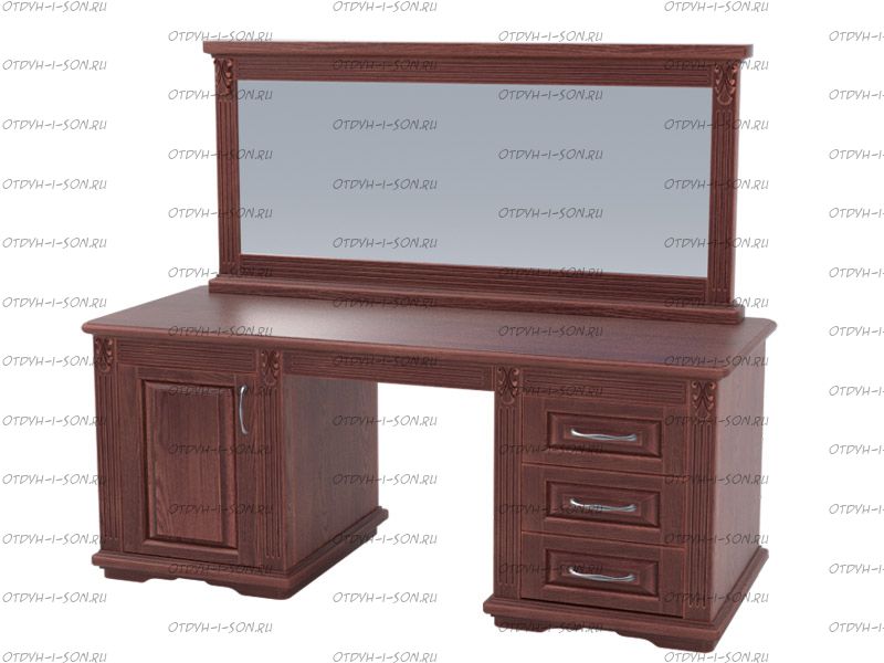 Стол туалетный с зеркалом Палермо Элит Массив DreamLine (145х43,5х74)