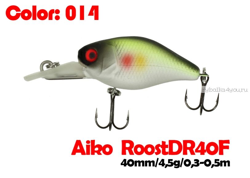 Воблер Aiko Roost cnk DR 40F  40 мм/ 4,5 гр / 0,3 - 0,5 м / цвет - 014