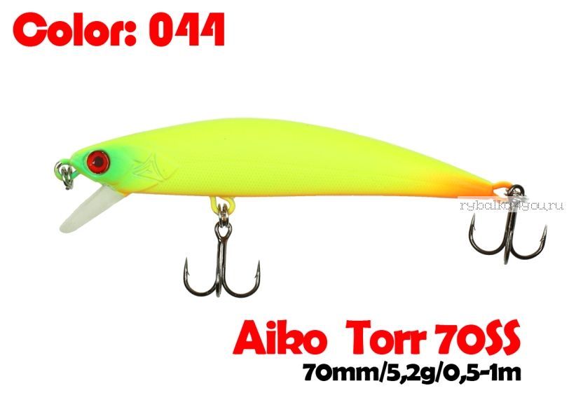 Воблер  Aiko TORR 70SS  70 мм/ 5,6 гр / 0,5-1 м / цвет - 044