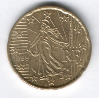 20 евроцентов 1999 г. Франция