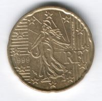 20 евроцентов 1999 г. Франция
