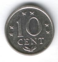 10 центов 1980 г. Нидерландские Антильские острова