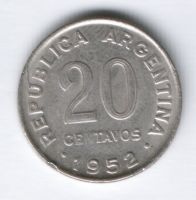 20 сентаво 1952 г. Аргентина