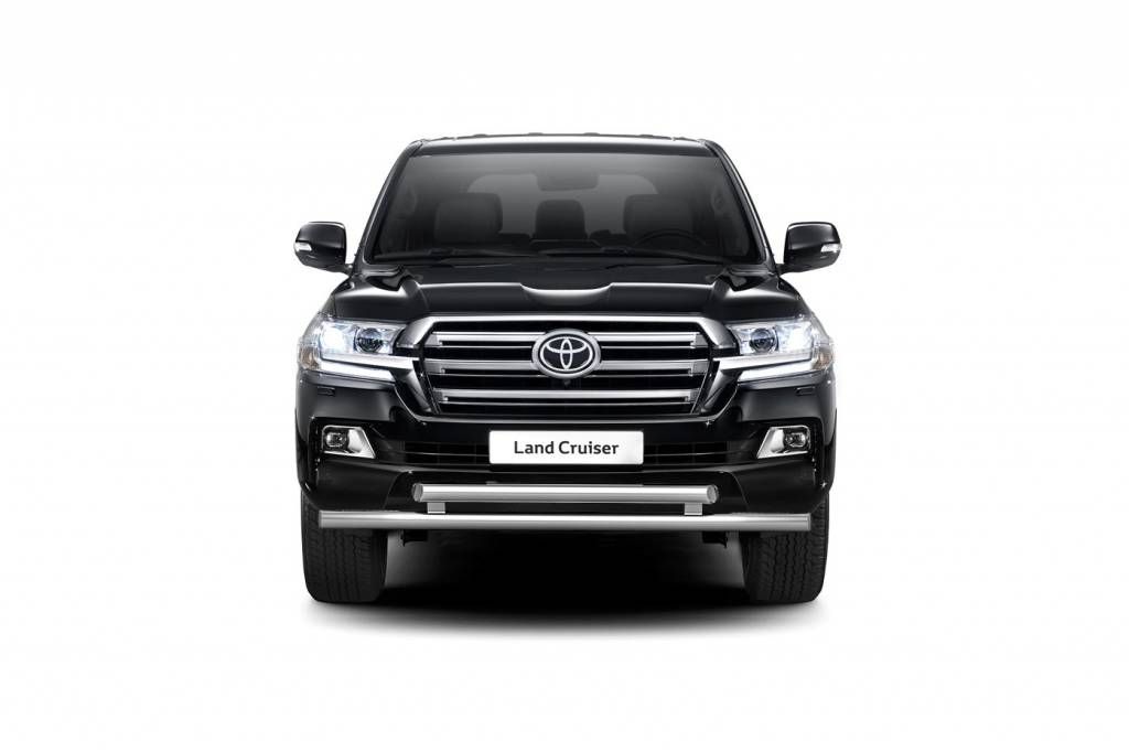 Защита переднего бампера двойная d63/63мм (НПС) TOYOTA LAND CRUISER 200 2016-