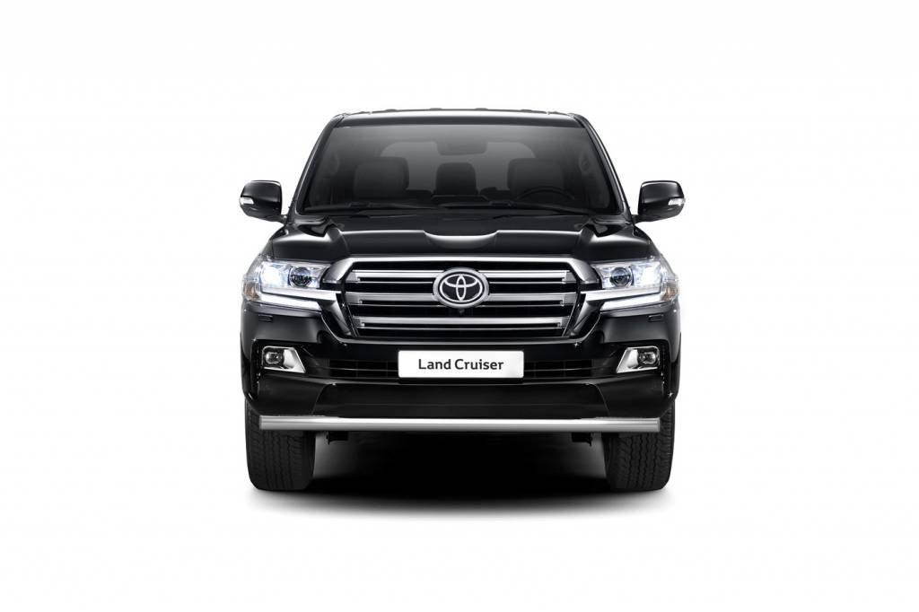Защита переднего бампера одинарная d63мм (НПС) TOYOTA LAND CRUISER 200 2016-