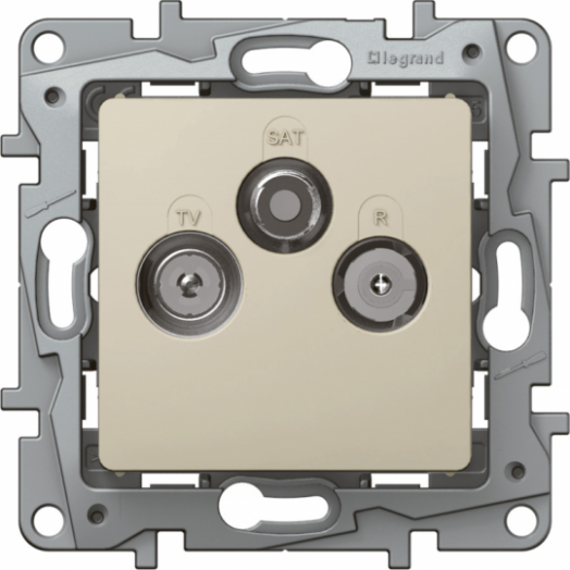 Розетка Etika TV-SAT слоновая кость 672356