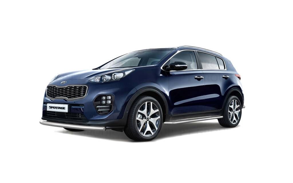 Защита переднего бампера одинарная d63мм (НПС) KIA Sportage 2016-