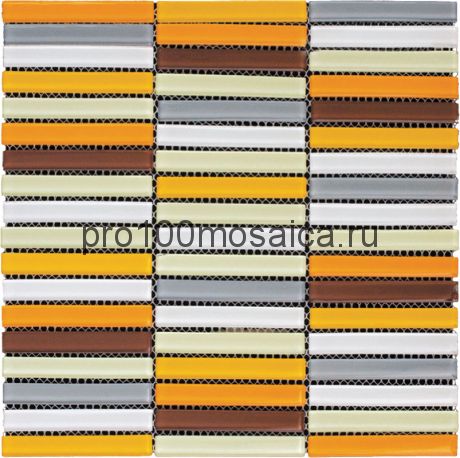SML-106 (106-2)  Мозаика Стекло 15*98 SPECTRUM 298*298*4 мм (NATURAL)