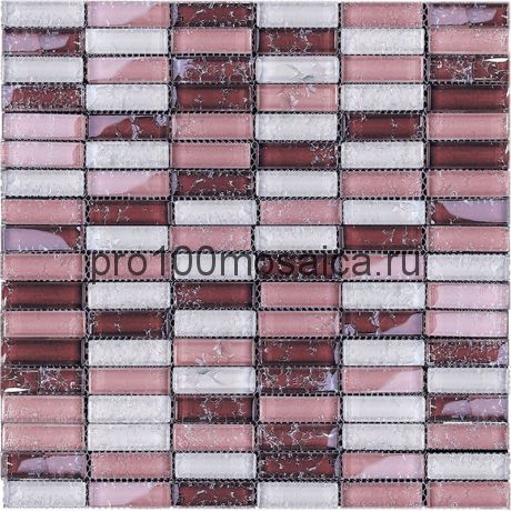 SML-109 (DA-4108)  Мозаика Стекло 15*48 SPECTRUM 298*298*8 мм (NATURAL)