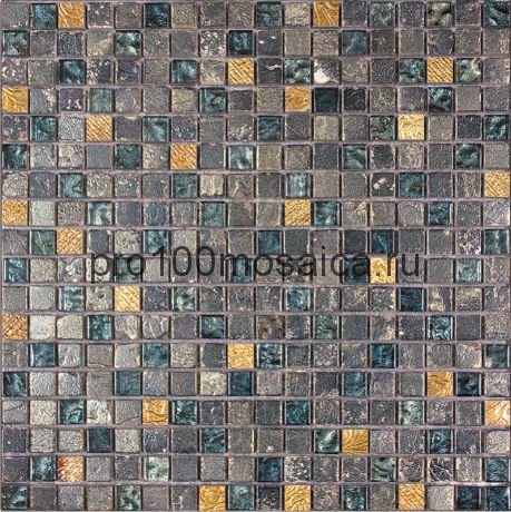 BDA-1597  Мозаика Стекло+Мрамор+Агломерат 15*15 INKA 298*298*8 мм (NATURAL)