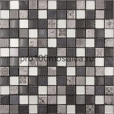 BDA-2314 Мозаика Стекло+Мрамор+Агломерат 23*23  INKA 298*298*8 мм (NATURAL)