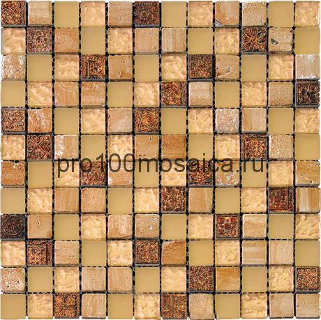 BDA-2321 Мозаика Стекло+Мрамор+Агломерат 23*23  INKA 298*298*8 мм (NATURAL)