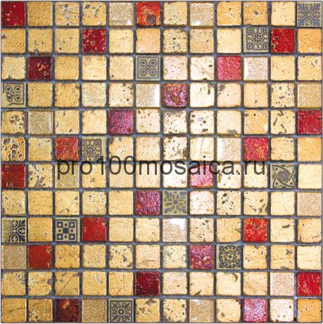 BDA-2353  Мозаика Стекло+Мрамор+Агломерат 23*23  INKA 298*298*8 мм (NATURAL)