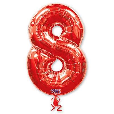 Шар фигура цифра 8 (Red)