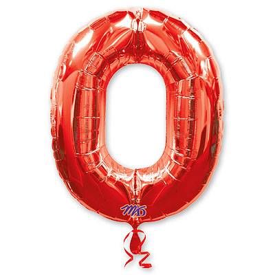 Шар фигура цифра 0 (Red)