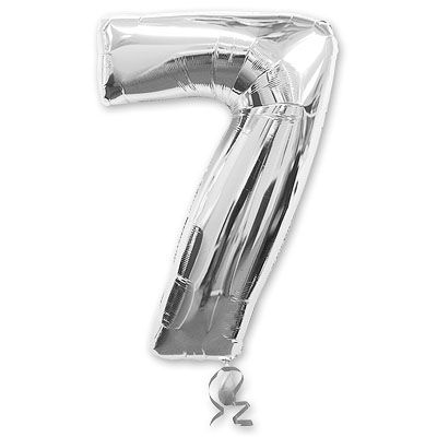 Шар фигура цифра 7 (Silver)