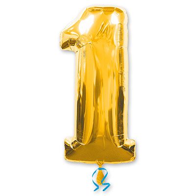 Шар фигура цифра 1 (Gold)
