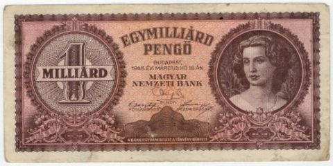1 миллиард пенго 1946 г. Венгрия