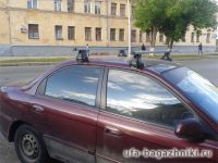 Багажник на крышу Kia Spectra, Атлант, прямоугольные дуги
