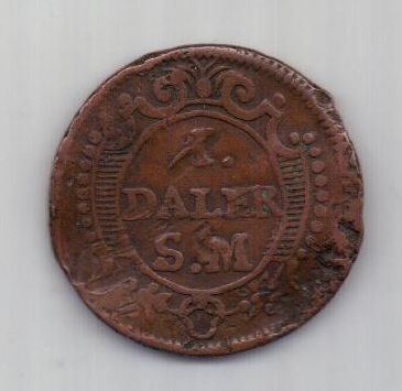 1 далер 1718 г. Швеция