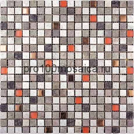 KBE-03 (KB11-E03)  Мозаика Стекло+Кварц+Металл 15*15 KOBE (KBE) 303*303*8 мм (NATURAL)