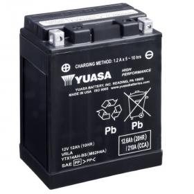 Мото аккумулятор АКБ YUASA (Юаса) YTX14-AH-BS 14-A2, 14B2, 14A-A2 12Ач п.п.