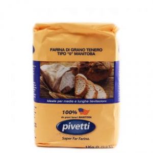 Мука пшеничная Манитоба тип 0 Molini Pivetti Farina di grano tenero tipo 0 Manitoba - 1 кг (Италия)