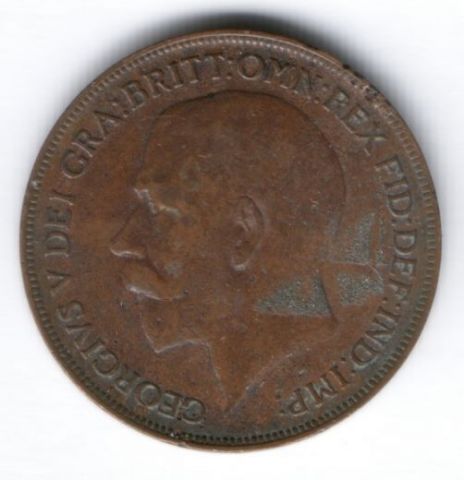 1 пенни 1922 г. Великобритания