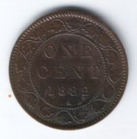 1 цент 1882 г. H  Канада