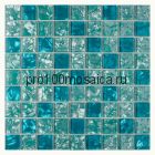 Lazurit. Плитка мозаика бирюза стекло чип 30*30 GLASS,  290*290*6 (ORRO Mosaic)