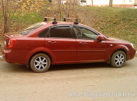 Багажник на крышу Chevrolet Lacetti, sedan - Атлант, Россия. Аэродинамические дуги.