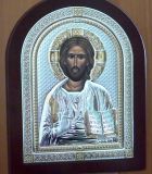 Серебряная икона Иисуса Христа Спасителя (Valenti & Co, Италия)