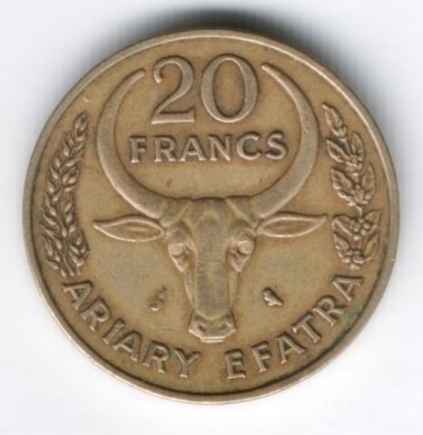 20 франков 1970 г. Мадагаскар