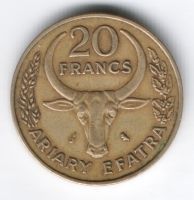 20 франков 1970 г. Мадагаскар