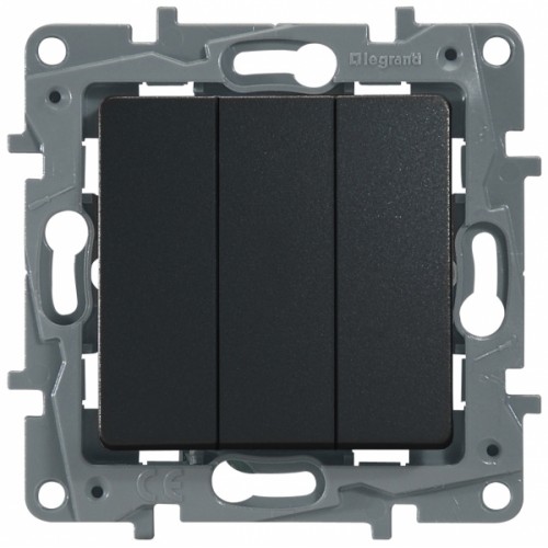 Выключатель Etika 3-кл 672613 антрацит