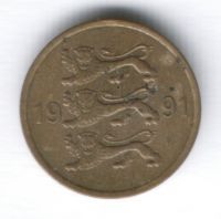 5 сентов 1991 г. Эстония