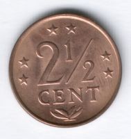 2,5 цента 1975 г. Нидерландские Антильские острова