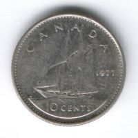 10 центов 1977 г. Канада