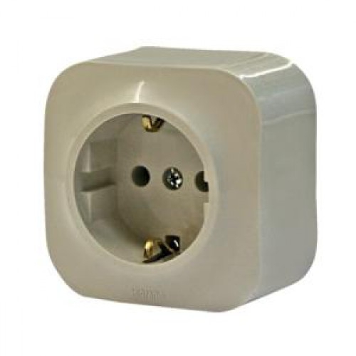 Розетка 2К+3 б/шт. слоновая кость Quteo 782241