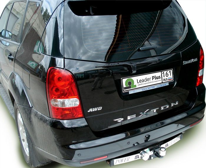 Фаркоп Лидер Плюс для SSANG YONG REXTON 1,2 KYRON 2 (DJ) 2007-... (C НЕРЖ. ПЛАСТИНОЙ)