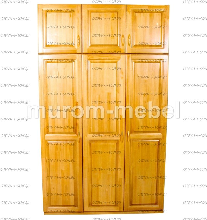 Шкаф 3-дверный с антресолью Визит (150х60х240)