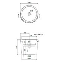 схема раковины Scarabeo Bucket 8803